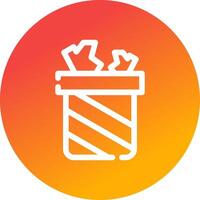 Trash Bin Creative Icon Design vector
