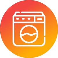 Washing Machine Creative Icon Design vector