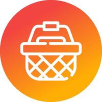 Picnic Basket Creative Icon Design vector