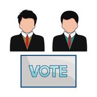 illustration of election candidate vector