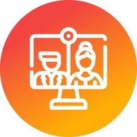 Online Interview Creative Icon Design vector