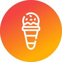 Ice Cream Cone Creative Icon Design vector