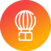 Hot Air Balloon Creative Icon Design vector