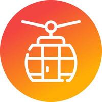 Cable Car Creative Icon Design vector