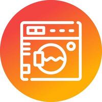 Washing Machine Creative Icon Design vector