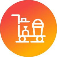 Cleaning Cart Creative Icon Design vector