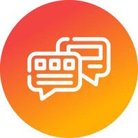 Chat Bubble Creative Icon Design vector