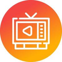 Watching TV Creative Icon Design vector