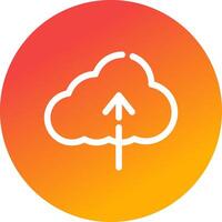 Cloud Upload Creative Icon Design vector