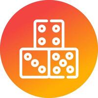 Domino Piece Creative Icon Design vector