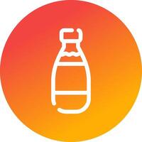 Milk Bottle Creative Icon Design vector