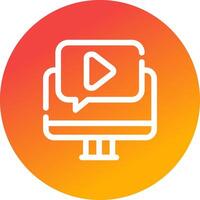 Video Tutorial Creative Icon Design vector