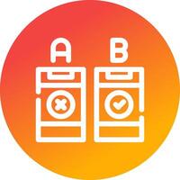 AB Testing Creative Icon Design vector