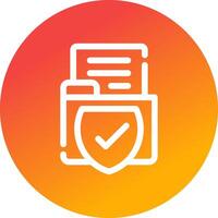 Secured Backup Creative Icon Design vector