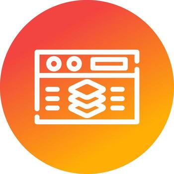 Full Stack Developer Creative Icon Design vector