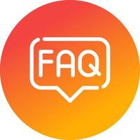 FAQ Creative Icon Design vector
