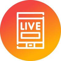 Live Stream Creative Icon Design vector