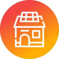 Solar House Creative Icon Design vector