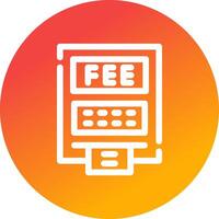 ATM Fees Creative Icon Design vector