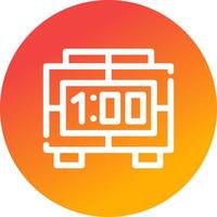 Digital Clock Creative Icon Design vector