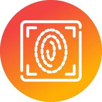Fingerprint Scan Creative Icon Design vector