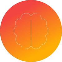 Human Brain Creative Icon Design vector