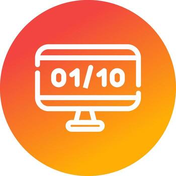 Binary Code Creative Icon Design vector