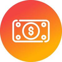 Money Bill Wave Creative Icon Design vector