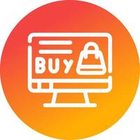 Online Shopping Creative Icon Design vector