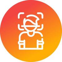 Face Scanner Creative Icon Design vector