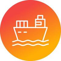 Cargo Ship Creative Icon Design vector