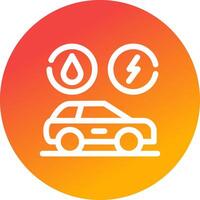 Hybrid Vehicle Creative Icon Design vector