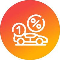 First Car Discount Creative Icon Design vector