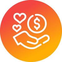 Donation Based Crowdfunding Creative Icon Design vector
