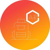 Ar Backpack Creative Icon Design vector