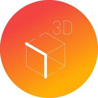 3D Object Creative Icon Design vector