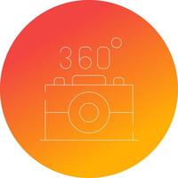 360 Camera Creative Icon Design vector