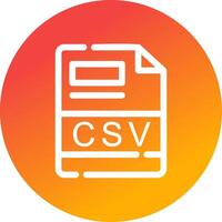 CSV Creative Icon Design vector