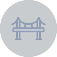 Bridge Creative Icon Design vector