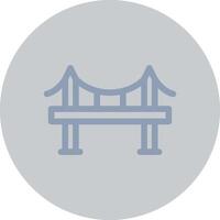 Bridge Creative Icon Design vector