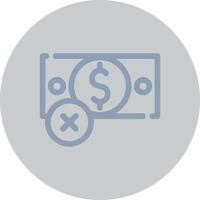 No Money Creative Icon Design vector