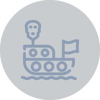 Pirates Ship Creative Icon Design vector