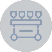 Glass Cart Creative Icon Design vector