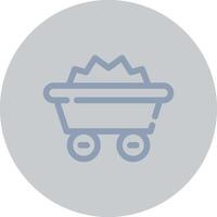 Mine Cart Creative Icon Design vector