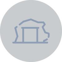 Mining Tunnel Creative Icon Design vector