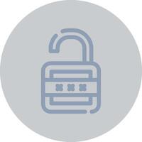 Lock Open Creative Icon Design vector