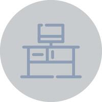 Office Desk Creative Icon Design vector