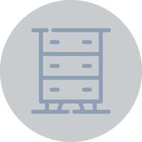 Chest of Drawers Creative Icon Design vector