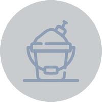 Sand Bucket Creative Icon Design vector