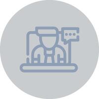 Online Interview Creative Icon Design vector